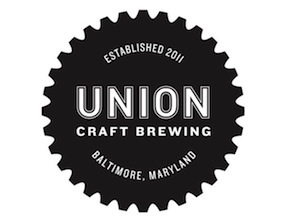 Logo for Union Craft Brewing, established 2011, in Baltimore, Maryland, featuring a black gear-shaped emblem with white text.