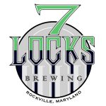7 Locks Brewing logo featuring the company name in green and black text over a circular graphic with Rockville, Maryland at the bottom.